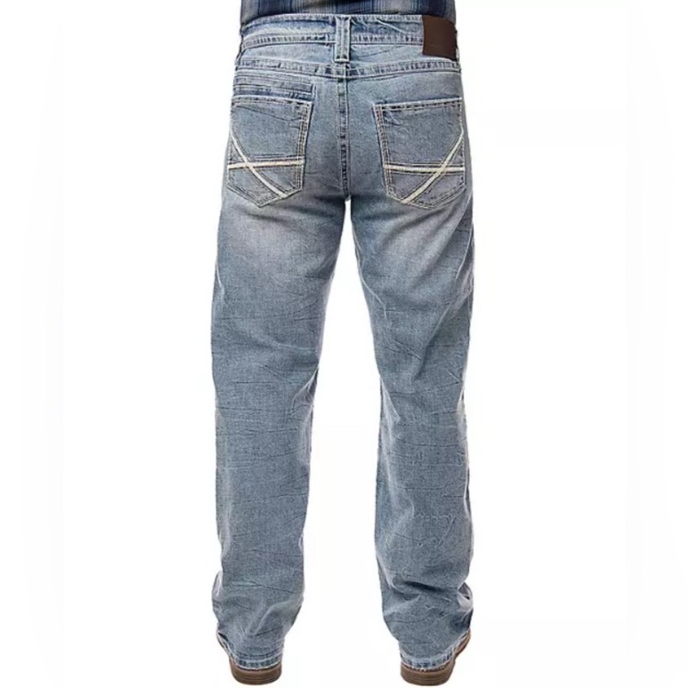 Axel Men's Blue Slim Bootcut Jeans